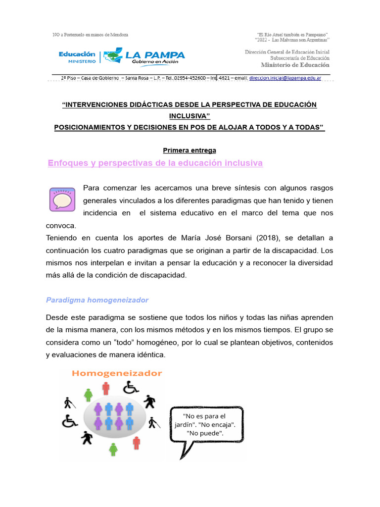 Intervenciones Didácticas Inclusivas | PDF | Invalidez | Aprendizaje