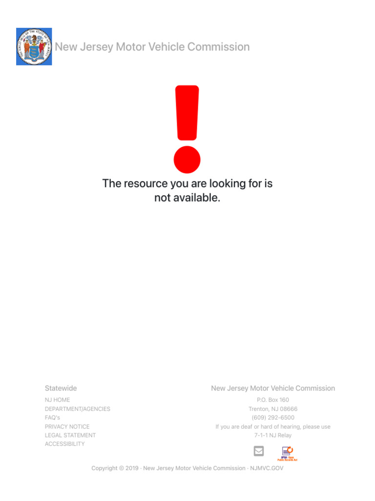 New Jersey Motor Vehicle Commission Online Serv PDF