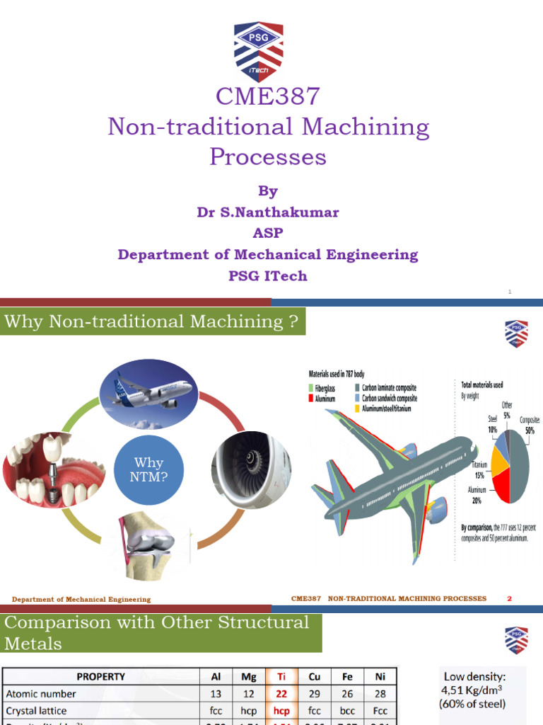 Non-Traditional Machining Overview | PDF | Machining | Mechanical ...