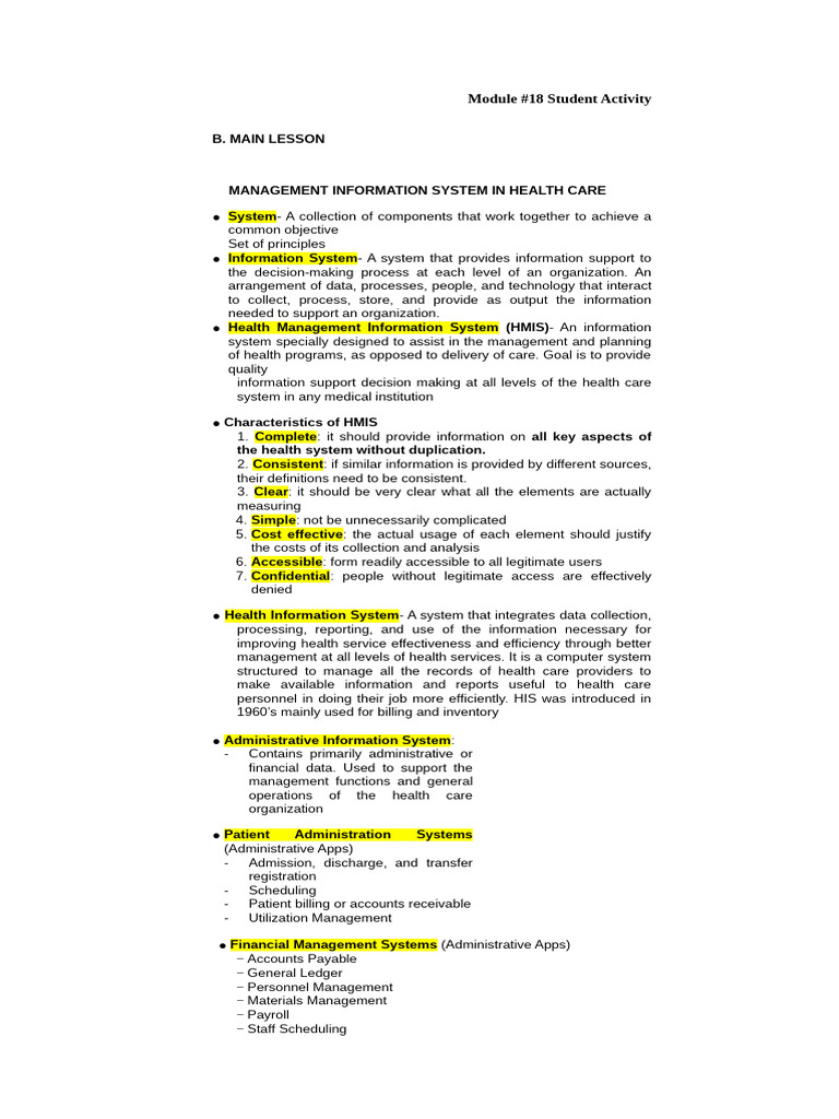 Health Management Information Systems | PDF | Health Informatics ...