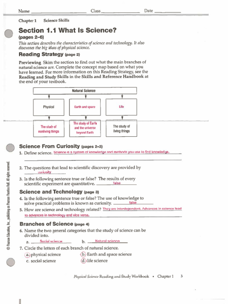 Concepts Chapter 1 Review Packet KEY | PDF