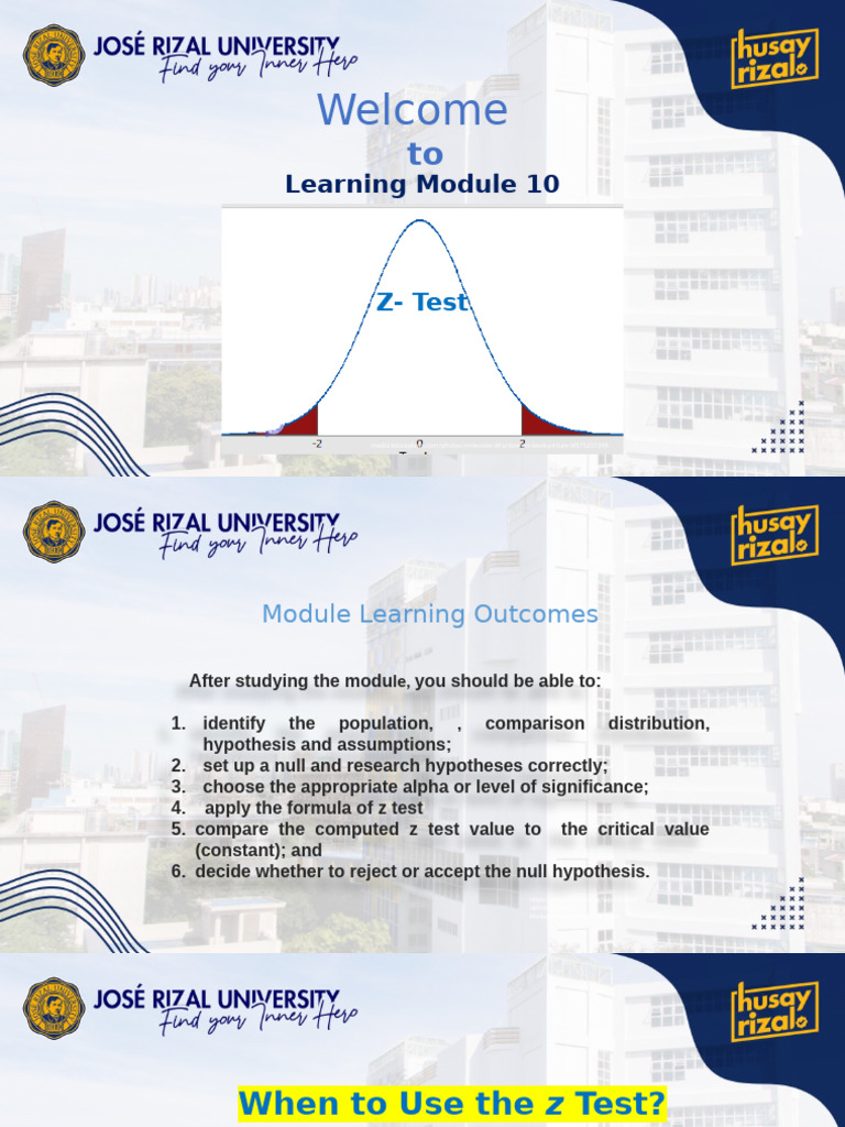 MODULE 10 - Z TEST (3) | PDF | Statistical Hypothesis Testing ...