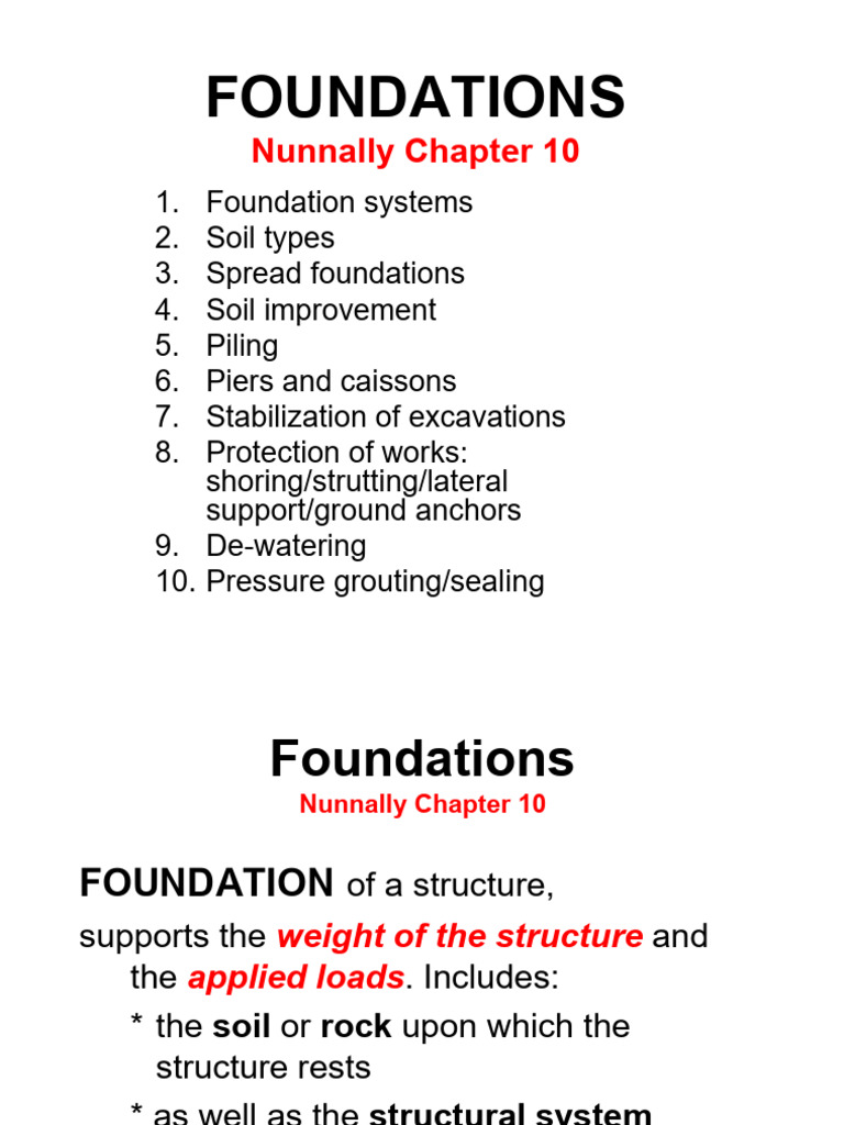 Foundation Systems and Soil Types | PDF | Deep Foundation | Foundation ...