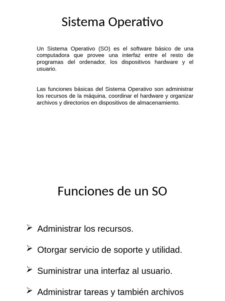 Sistema Operativo | PDF | Sistema operativo | Hardware de la computadora