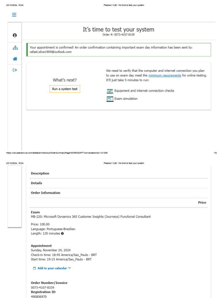 Pearson VUE - It’s time to test your system | PDF | Identity Document