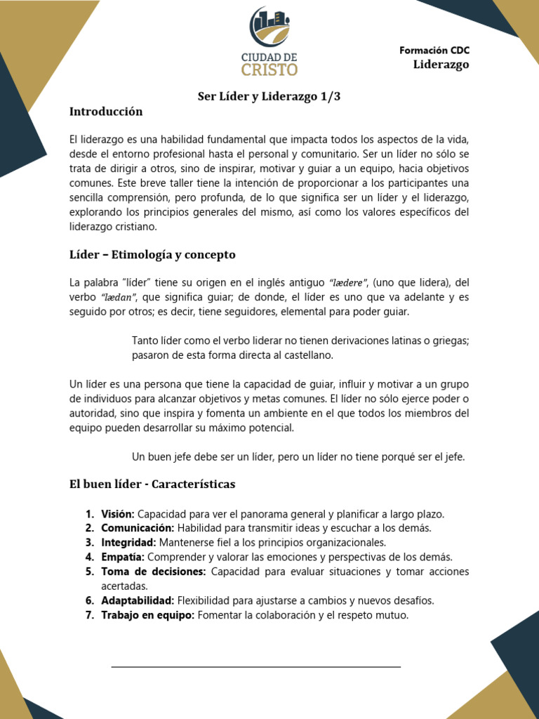 Fundamentos del Liderazgo Efectivo | PDF | Liderazgo | Planificación