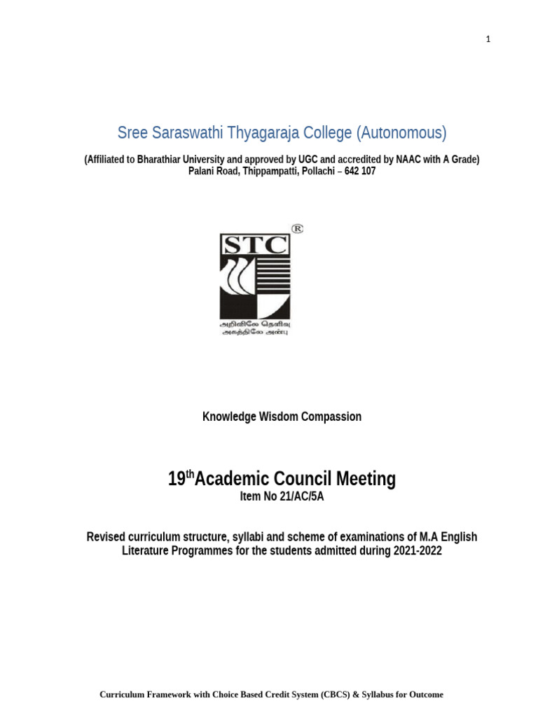 Ma Syllabus 2021-2022 | PDF | Language Education | Stress (Linguistics)