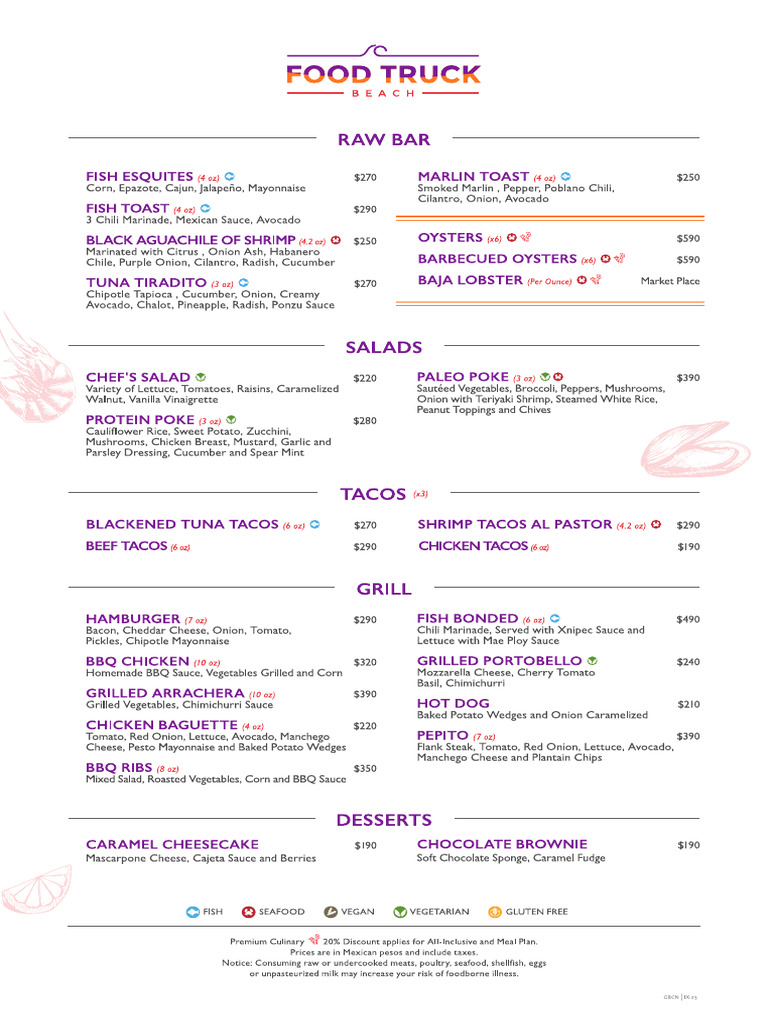Food Truck Menu GBCN | PDF