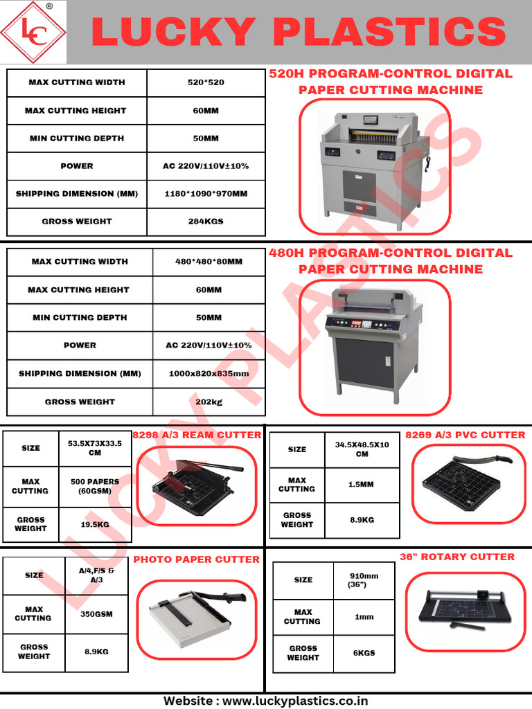 Lucky Plastics Machine Catlogue | PDF | Mains Electricity | Lamination