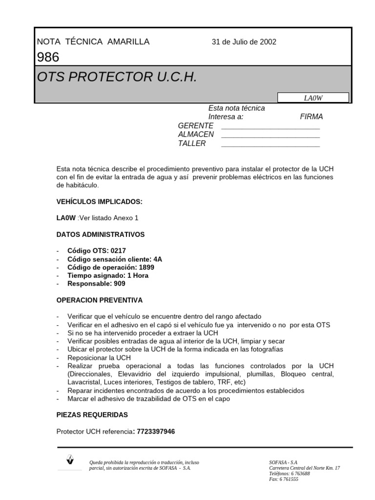 986 Protector UCH | PDF