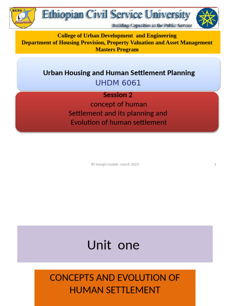 Evolution of Human Settlements Explained | PDF