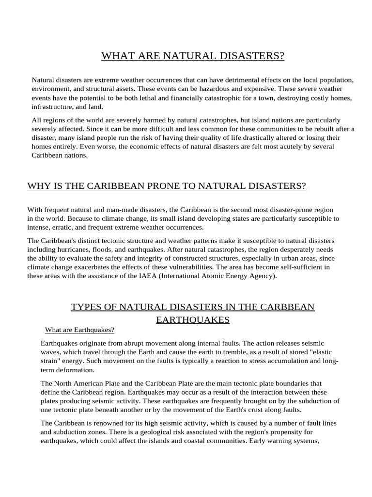 What Are Natural Disasters | PDF | Tropical Cyclones | Volcano