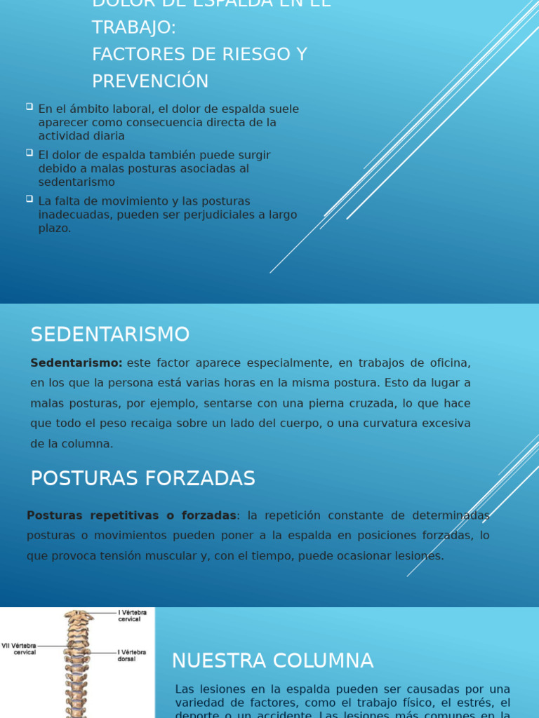 Dolor de Espalda en El Trabajo | PDF | Dolor lumbar | Dolor de espalda