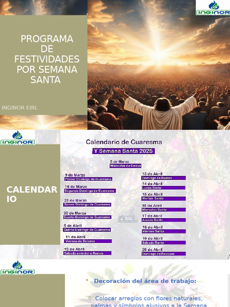 Programa de Festividades Por Semana Santa | PDF