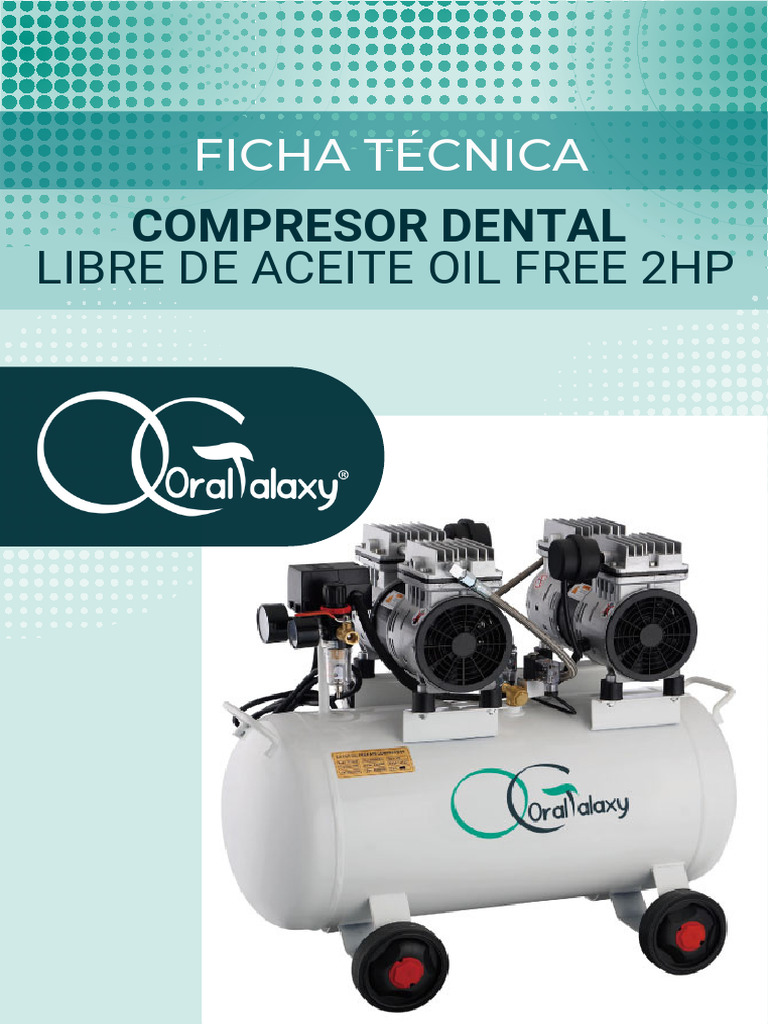 Compresor Dental Oil Free 2HP 65L | PDF