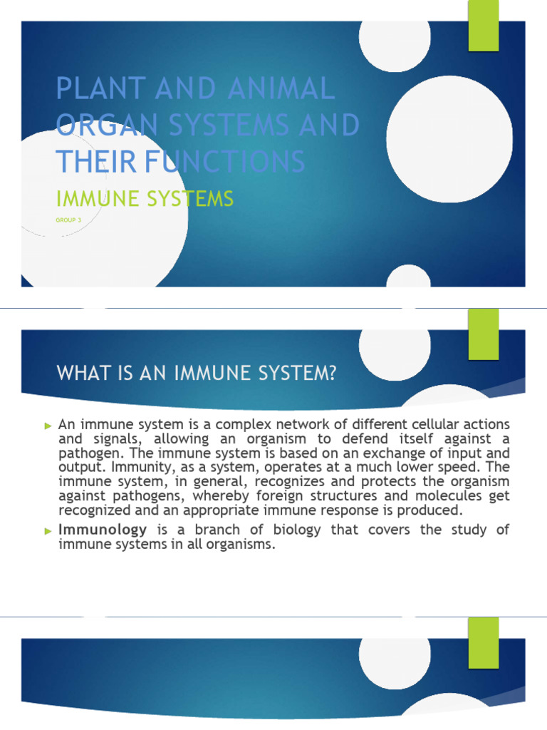 Understanding Immune Systems in Plants and Animals | PDF | Immune ...
