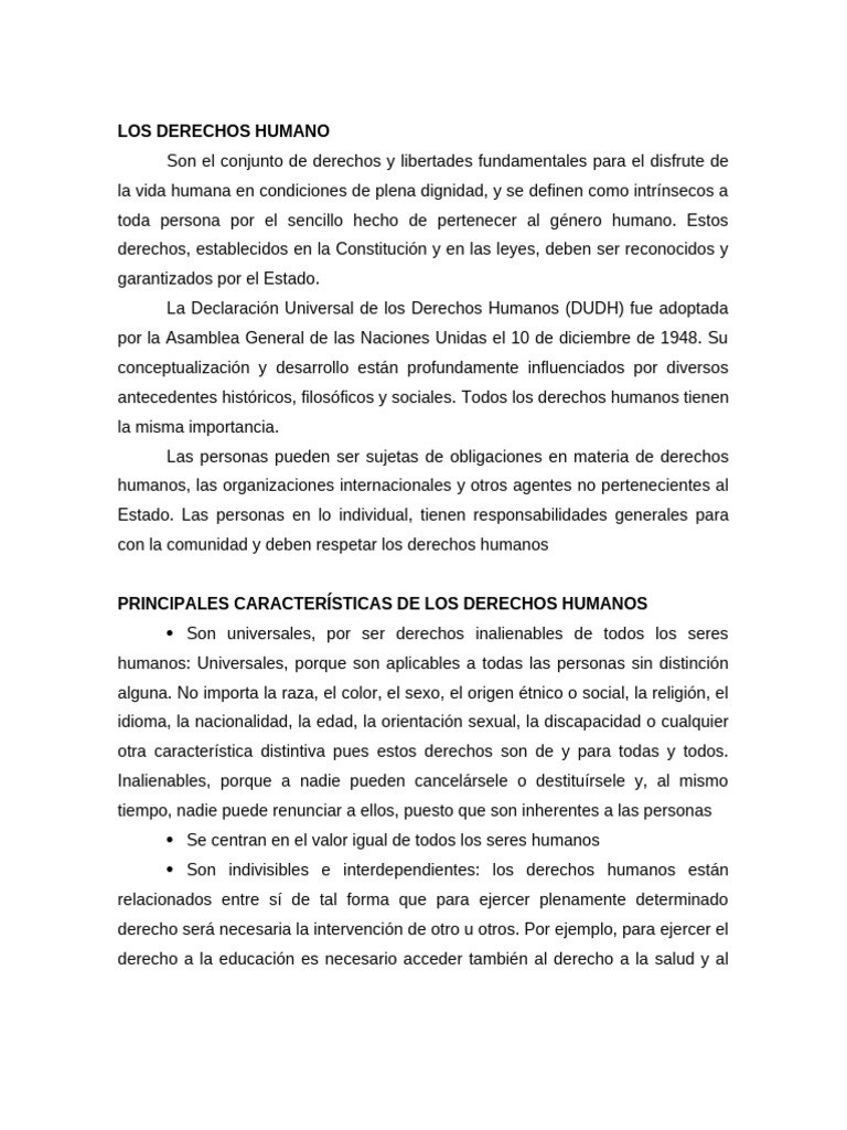 Derechos Humanos: Conceptos y Clases | PDF | Derechos humanos | Derechos