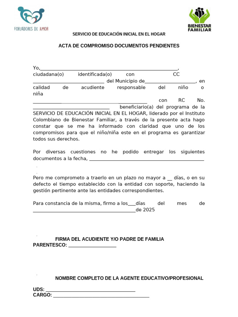 Formato Compromiso | PDF