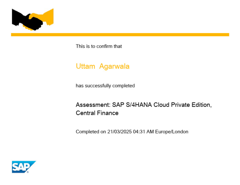 SAP S4 HANA Cloud Private Edition Central Finance | PDF