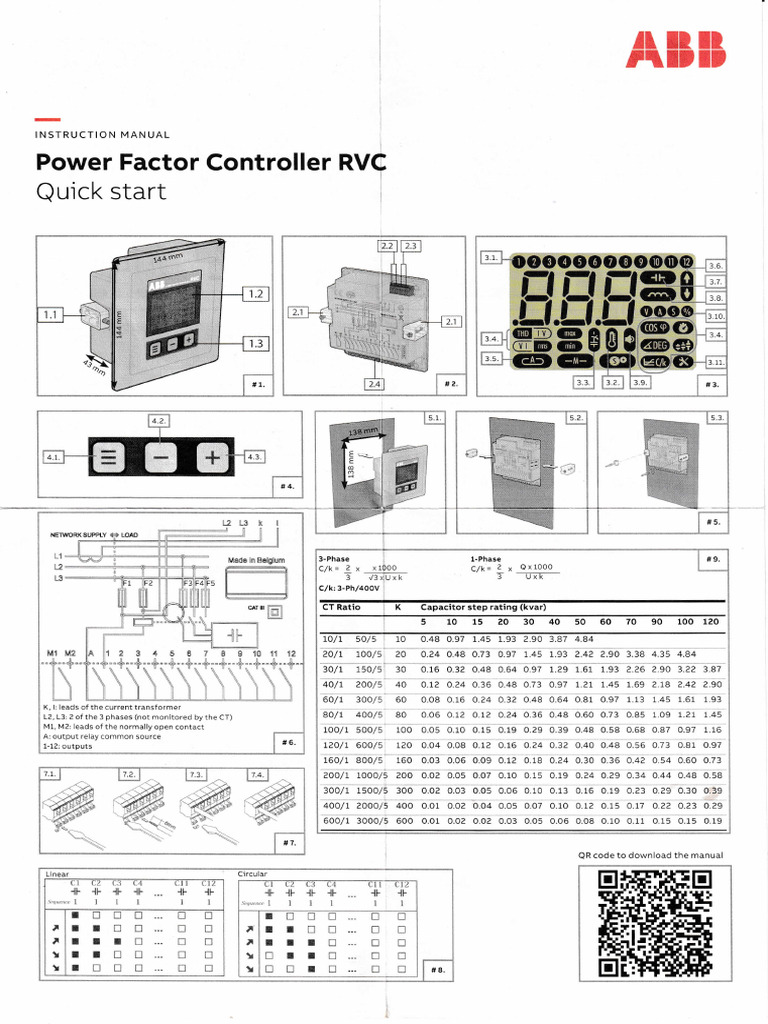 ABB RV Power Factor Controller Manual | PDF | Electrical Engineering ...