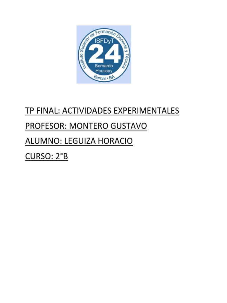TP Final Act. Exp | PDF | Laboratorios | Evaluación