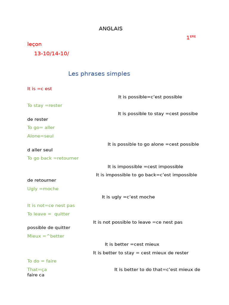 English Phrases and Translations | PDF