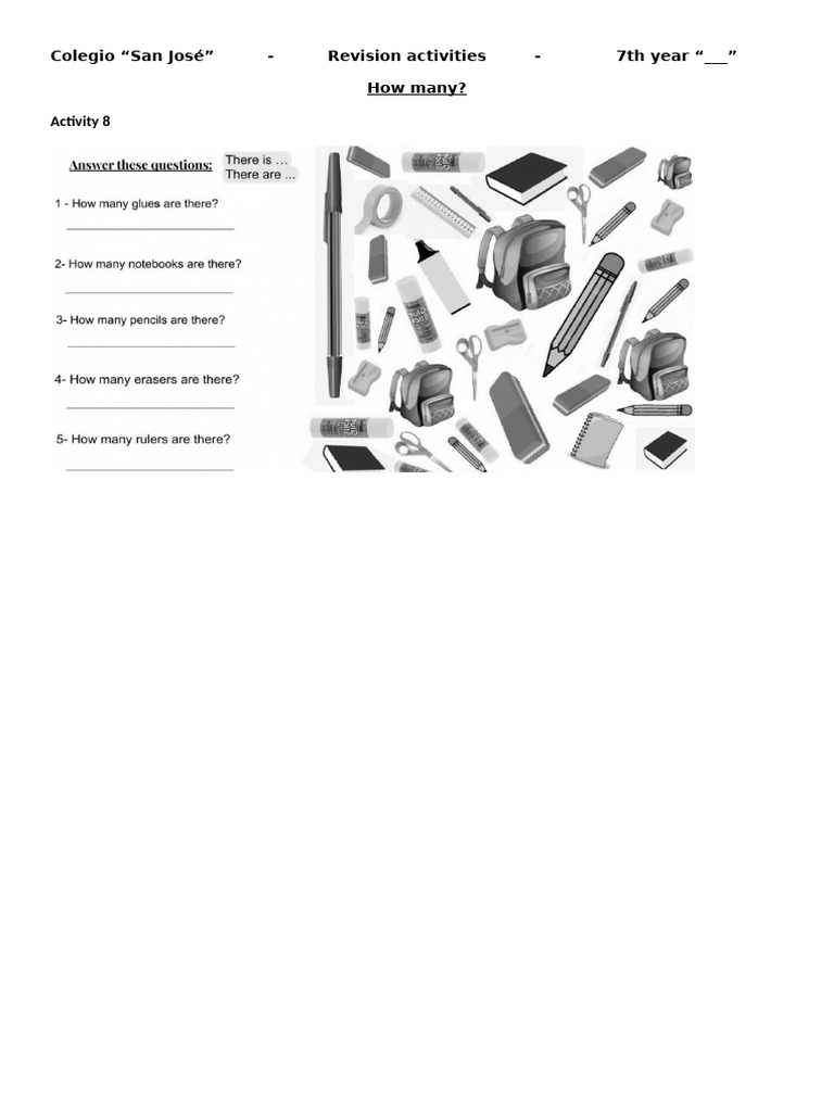 7th Year Revision Activities Guide | PDF