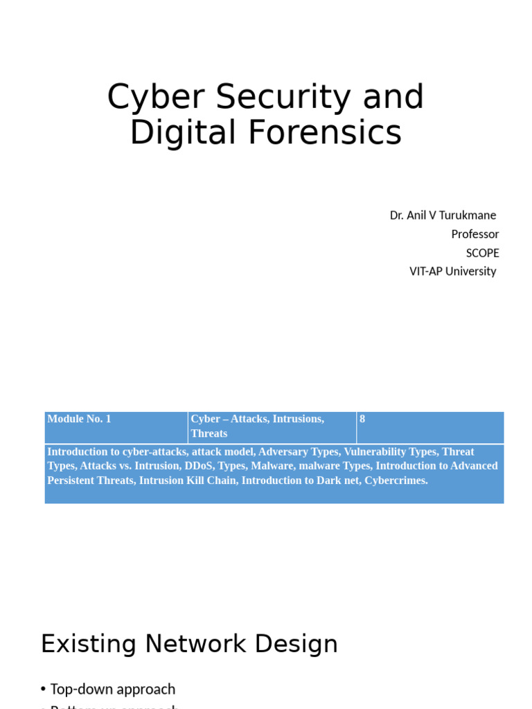 Cyber Attacks and Network Security Overview | PDF | Denial Of Service ...
