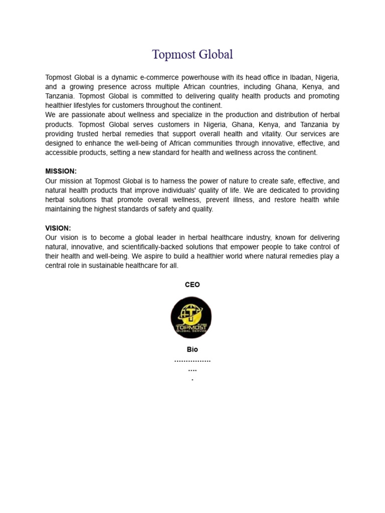 Topmost Global | PDF