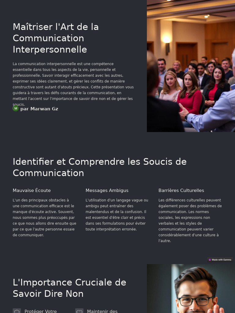 Maîtriser la Communication Interpersonnelle | PDF | la communication ...