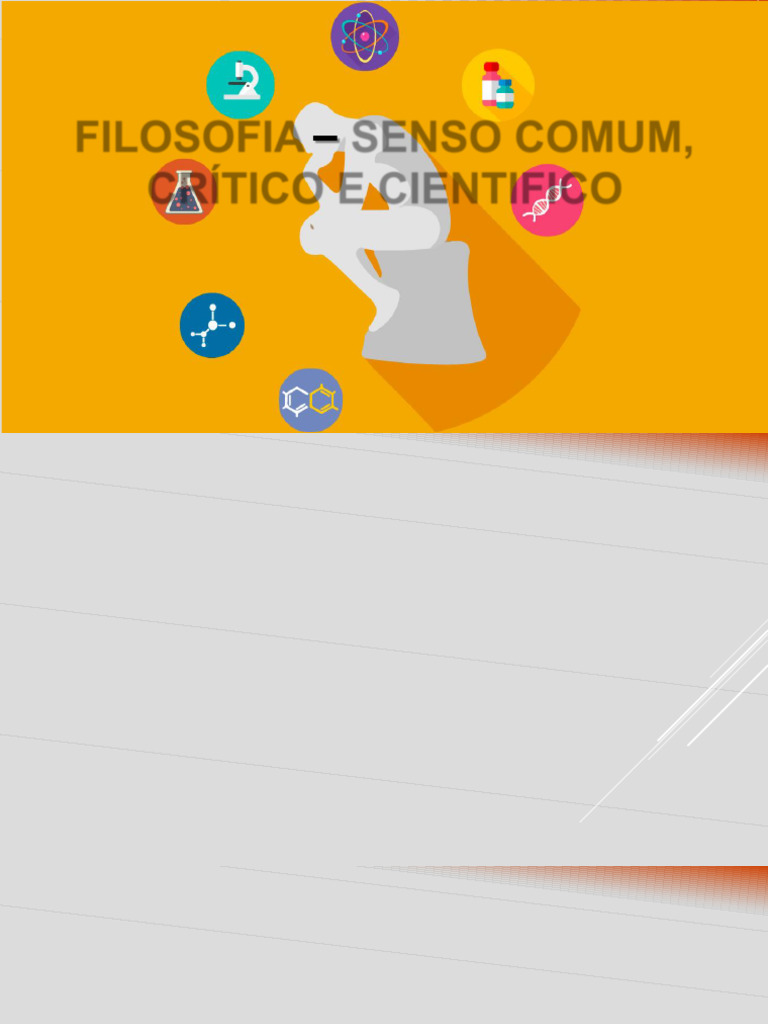 Filosofia: Senso Comum e Crítico | PDF | Science | Método científico
