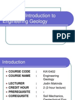 Lecture 1: Introduction To Engineering Geology