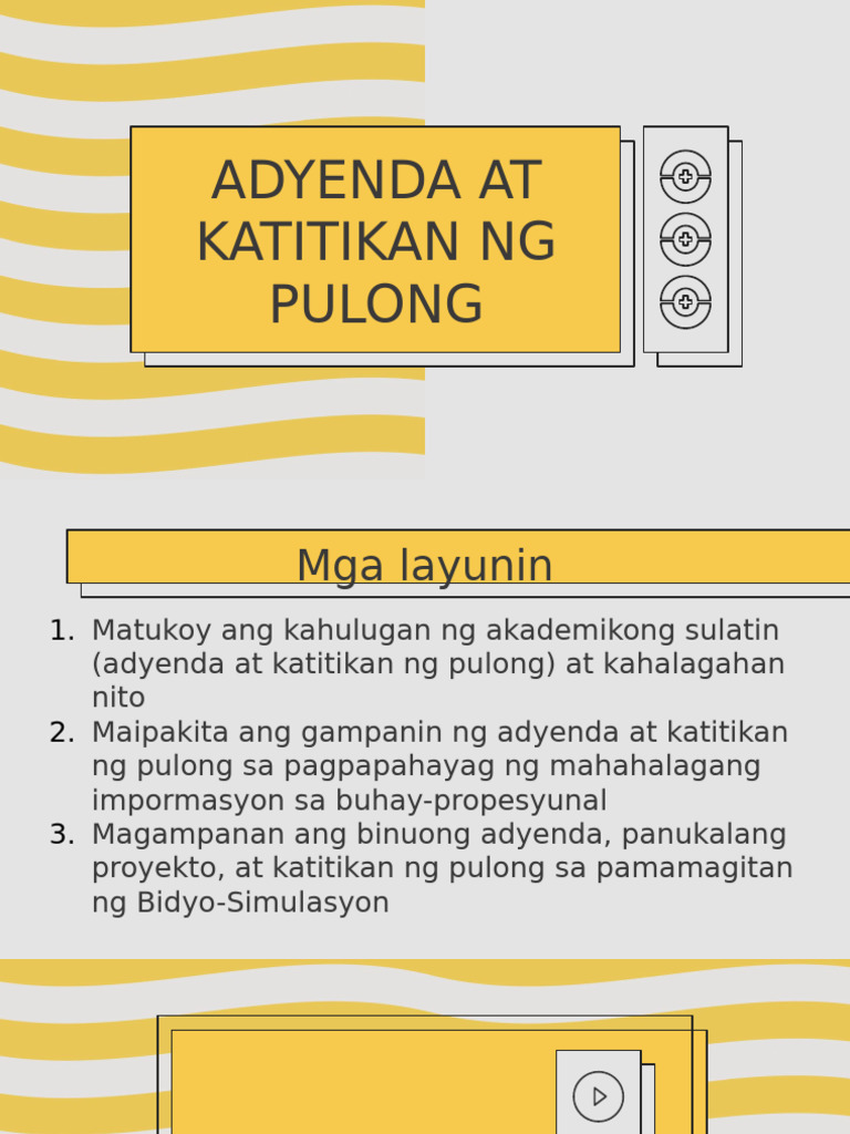 Aralin 1 Katitikan NG Pulong | PDF