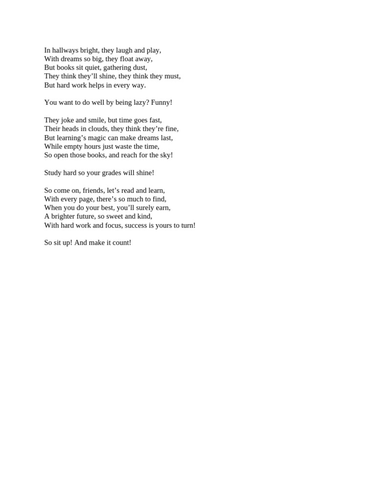 Poem | PDF