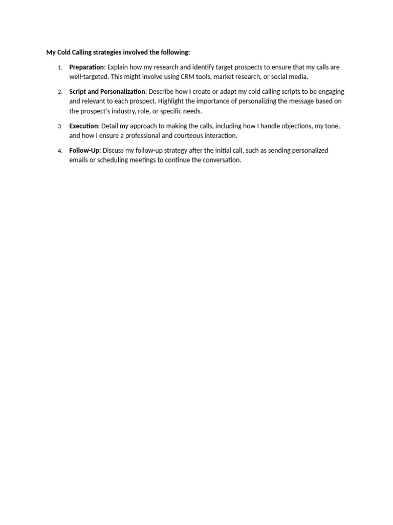 Effective Cold Calling Strategies Guide | PDF