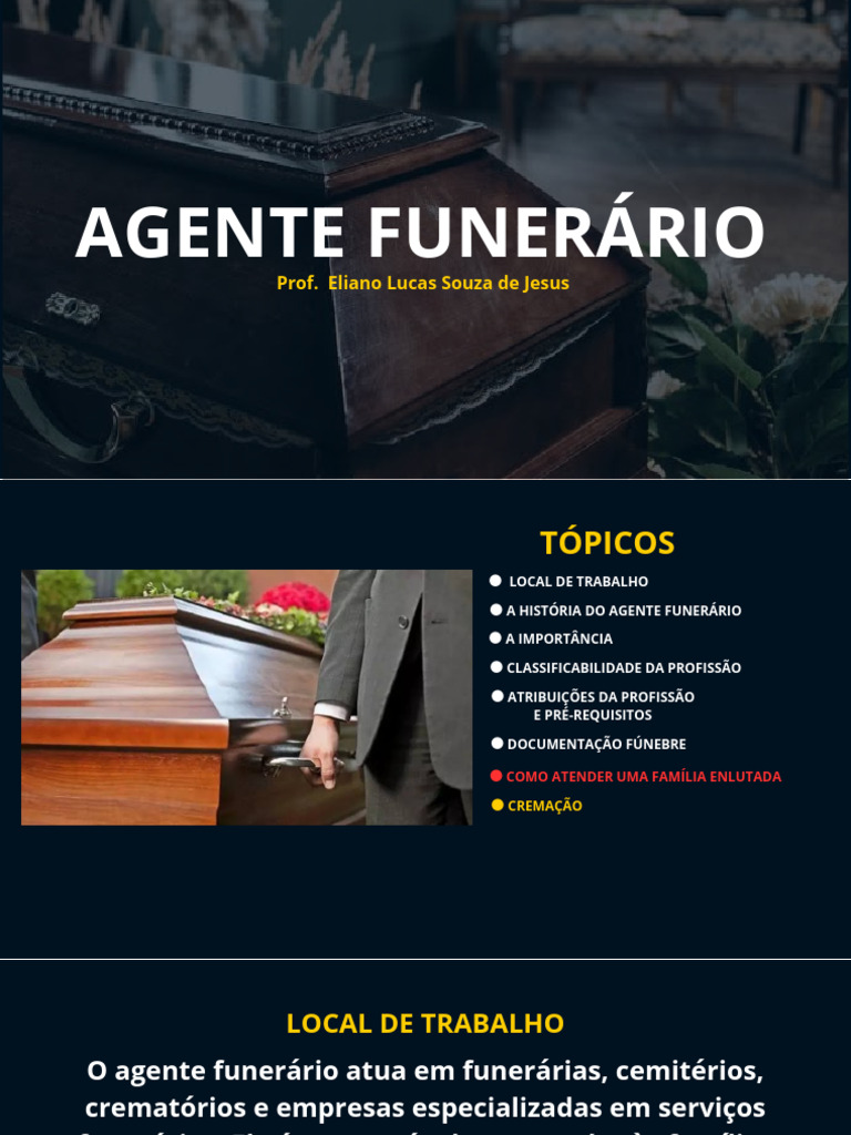 Agente Funerário: Funções e Importância | PDF | Morte | Enterro