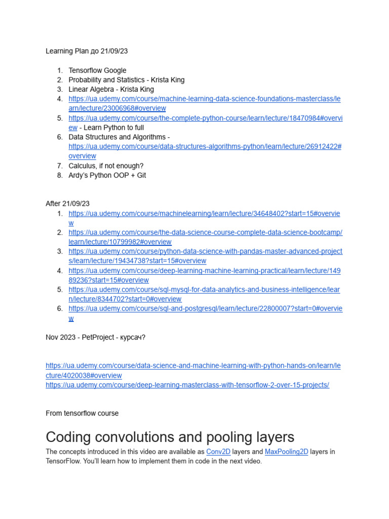 Python Machine Learning Learning Plan | PDF | Applied Mathematics ...