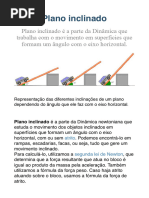 Exemplos e Fórmulas do Plano Inclinado | PDF