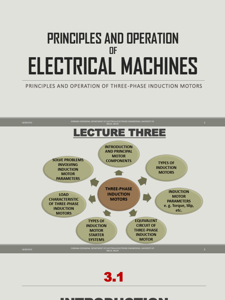 Three-Phase Induction Motors Overview | PDF | Electric Motor ...
