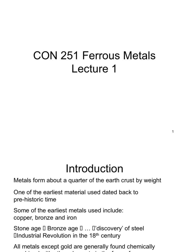 Ferrous Metals Overview | PDF | Steel | Iron