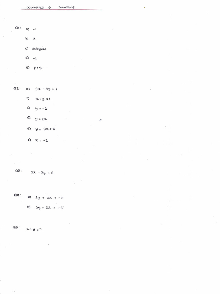 F4 Add Maths WS6 Solutions | PDF