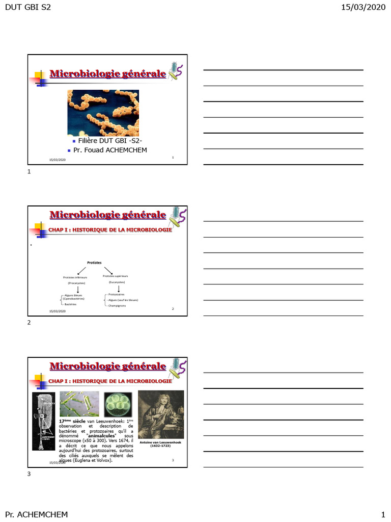 Histoire et classification des microbes | PDF | Cellule (Biologie ...