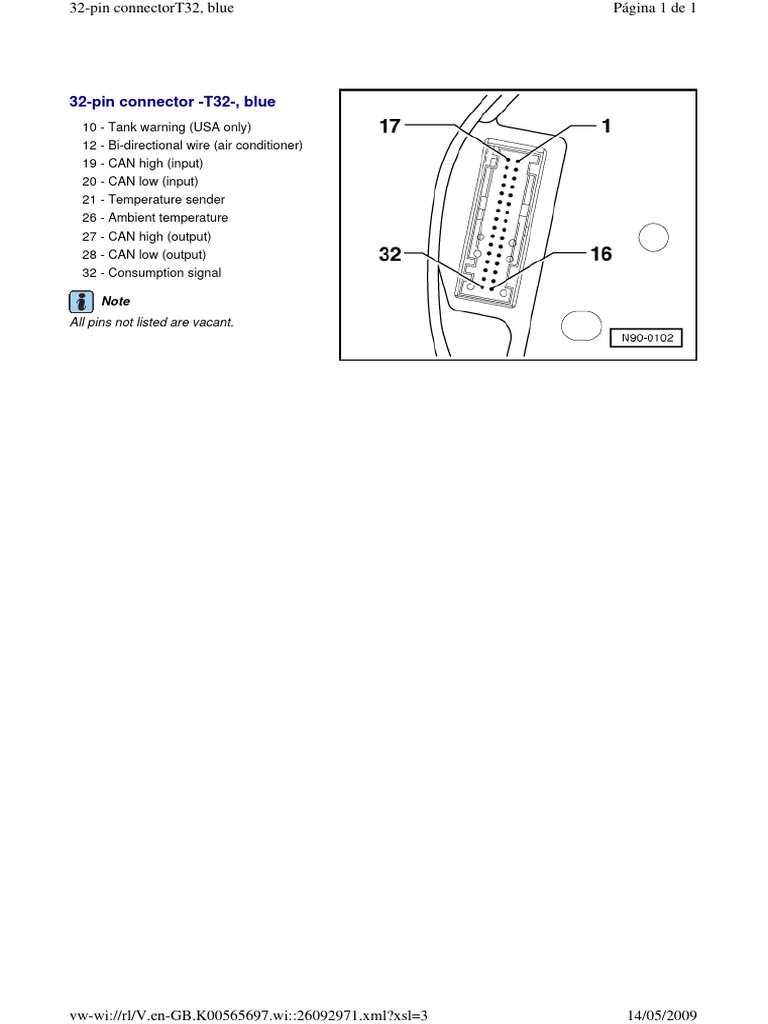 32-Pin Connector Pinout Guide | PDF