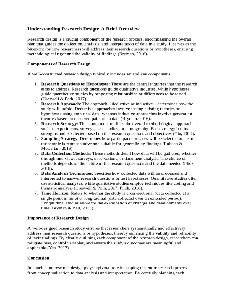 Key Components of Research Design | PDF | Methodology | Qualitative ...