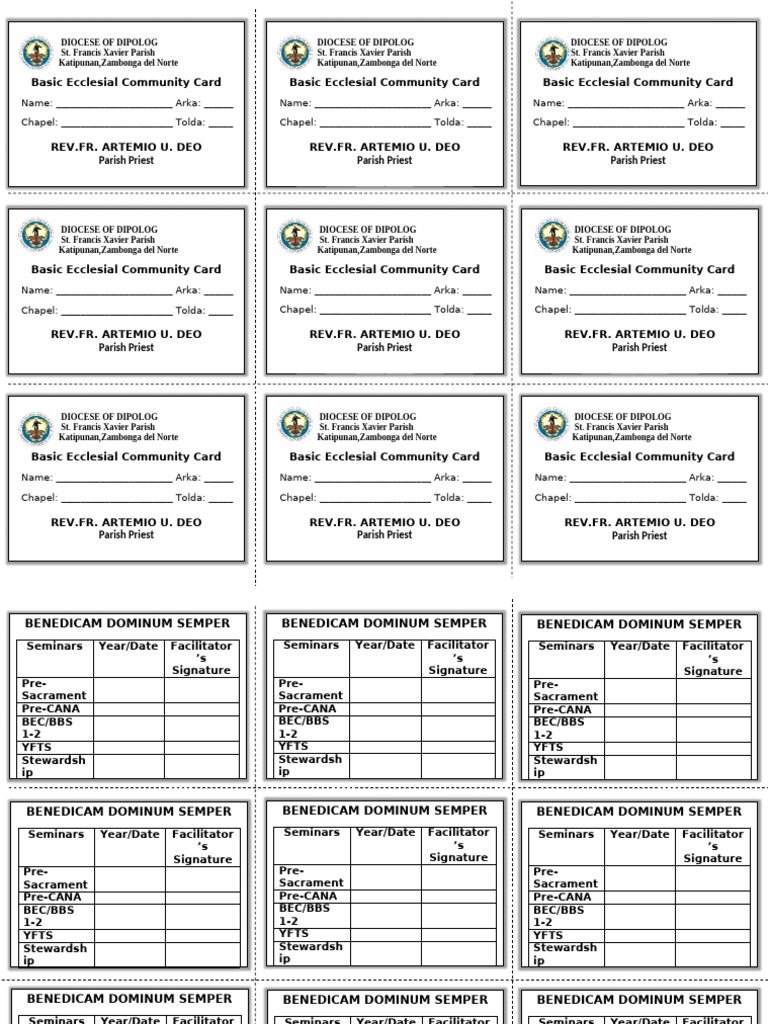 SEMINAR CARD | PDF | Christian Organizations | Catholic Church