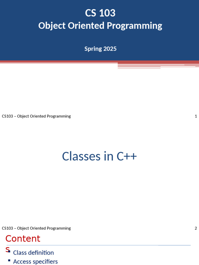 C++ Class Fundamentals in OOP | PDF | Class (Computer Programming ...