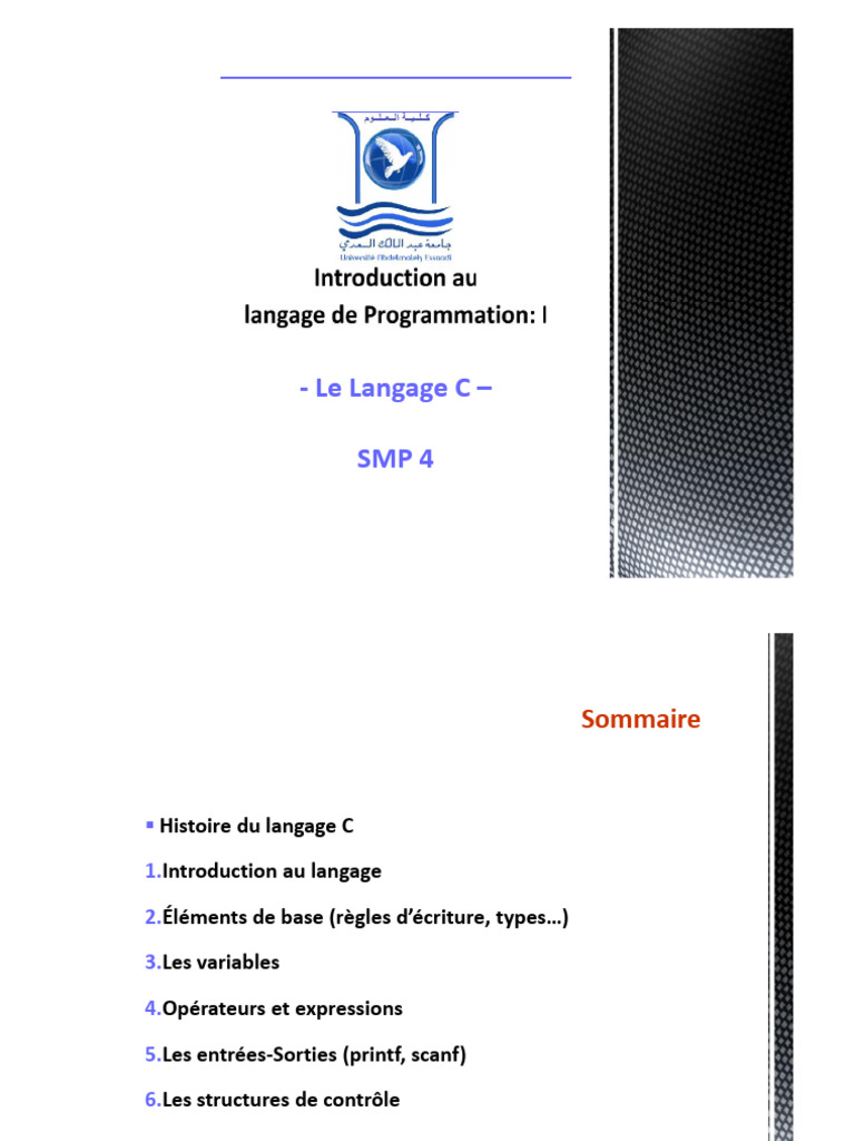 Introduction au langage C et ses bases | PDF | Langage de programmation ...