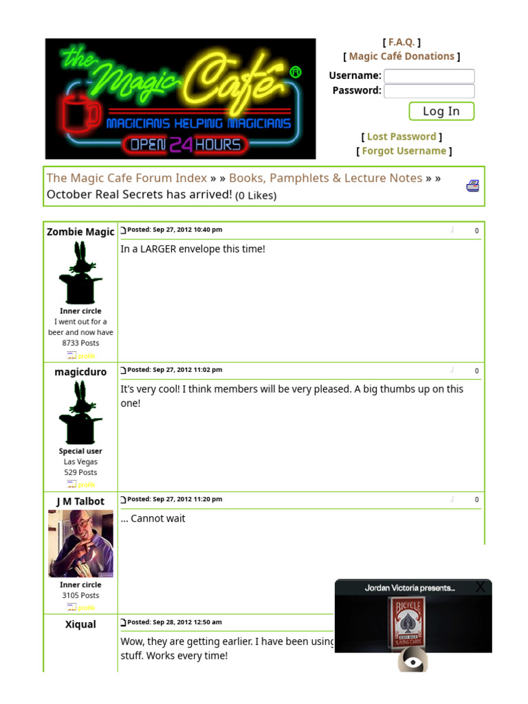 The Magic Cafe Forums - October Real Secrets Has Arrived! | PDF ...