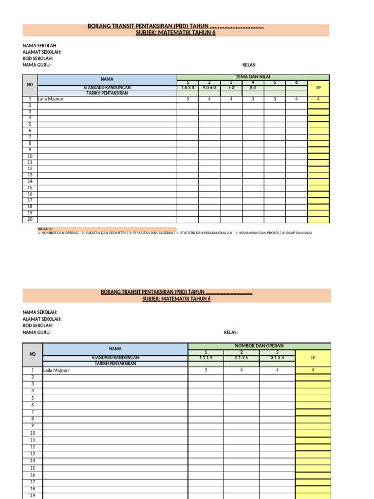 Rekod Transit Mate THN 6 (Version 2) | PDF