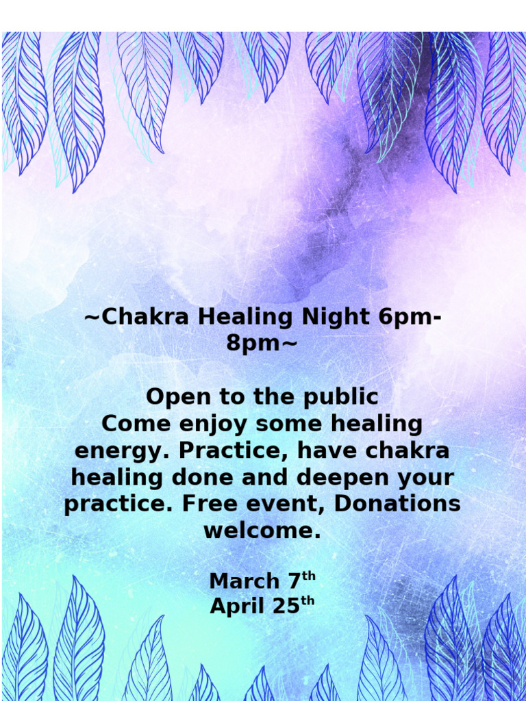 Chakra Healing Nights: Free Events | PDF